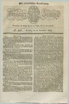 Breslauer Zeitung : mit allerhöchster Bewilligung. 1833, No. 266 (12 November) + dod.