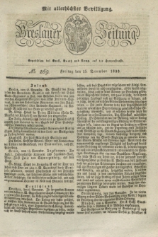 Breslauer Zeitung : mit allerhöchster Bewilligung. 1833, No. 269 (15 November) + dod.