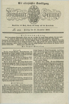 Breslauer Zeitung : mit allerhöchster Bewilligung. 1833, No. 303 (27 December) + dod.