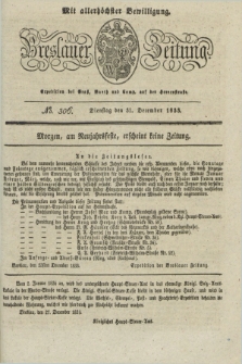 Breslauer Zeitung : mit allerhöchster Bewilligung. 1833, No. 306 (31 December) + dod.