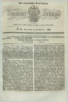 Breslauer Zeitung : mit allerhöchster Bewilligung. 1834, №. 45 (22 Februar) + dod.