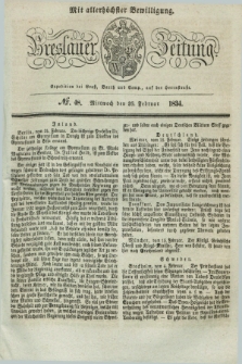 Breslauer Zeitung : mit allerhöchster Bewilligung. 1834, №. 48 (26 Februar) + dod.