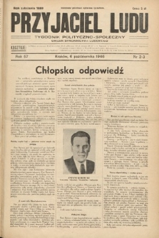 Przyjaciel Ludu : Tygodnik Spoleczno-Polityczny. 1946, nr 2