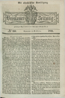 Breslauer Zeitung : mit allerhöchster Bewilligung. 1834, №. 244 (18 Oktober) + dod.