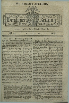 Breslauer Zeitung : mit allerhöchster Bewilligung. 1835, № 56 (7 März) + dod.