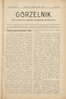 Gorzelnik : organ poświęcony polskiemu przemysłowi gorzelniczemu. R. 19, 1906, nr 20