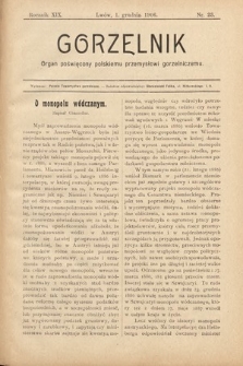 Gorzelnik : organ poświęcony polskiemu przemysłowi gorzelniczemu. R. 19, 1906, nr 23