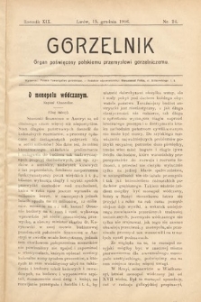 Gorzelnik : organ poświęcony polskiemu przemysłowi gorzelniczemu. R. 19, 1906, nr 24