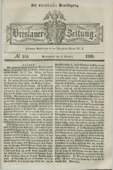 Breslauer Zeitung : mit allerhöchster Bewilligung. 1835, № 255 (31 Oktober) + dod.