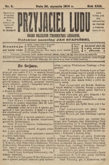 Przyjaciel Ludu : organ Polskiego Stronnictwa Ludowego. 1910, nr 5