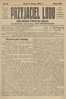 Przyjaciel Ludu : organ Polskiego Stronnictwa Ludowego. 1910, nr 6