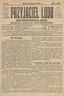 Przyjaciel Ludu : organ Polskiego Stronnictwa Ludowego. 1910, nr 7