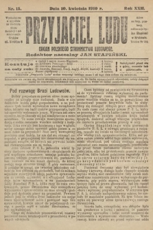 Przyjaciel Ludu : organ Polskiego Stronnictwa Ludowego. 1910, nr 15