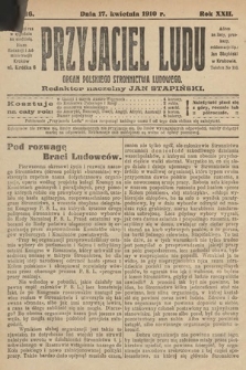 Przyjaciel Ludu : organ Polskiego Stronnictwa Ludowego. 1910, nr 16