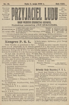 Przyjaciel Ludu : organ Polskiego Stronnictwa Ludowego. 1910, nr 19