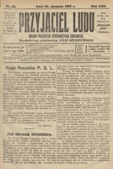 Przyjaciel Ludu : organ Polskiego Stronnictwa Ludowego. 1910, nr 35