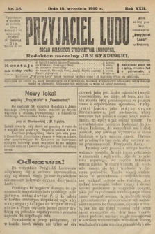 Przyjaciel Ludu : organ Polskiego Stronnictwa Ludowego. 1910, nr 38