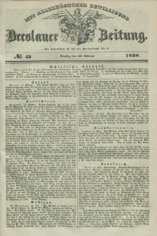 Breslauer Zeitung : mit allerhöchster Bewilligung. 1838, No. 43 (20 Februar) + dod.