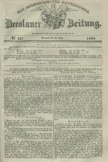 Breslauer Zeitung : mit allerhöchster Bewilligung. 1838, No. 147 (27 Juni) + dod.