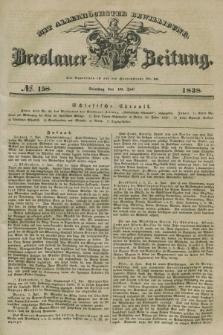 Breslauer Zeitung : mit allerhöchster Bewilligung. 1838, No. 158 (10 Juli) + dod.