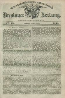 Breslauer Zeitung : mit allerhöchster Bewilligung. 1838, No. 252 (27 Oktober) + dod.