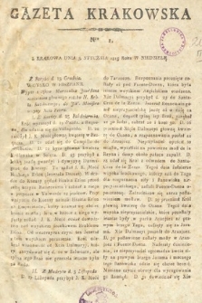 Gazeta Krakowska. 1813, nr 1