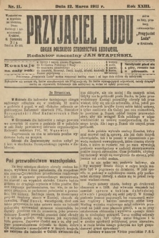 Przyjaciel Ludu : organ Polskiego Stronnictwa Ludowego. 1911, nr 11
