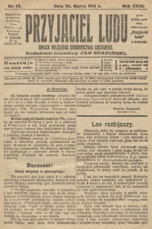 Przyjaciel Ludu : organ Polskiego Stronnictwa Ludowego. 1911, nr 13