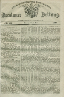 Breslauer Zeitung : mit allerhöchster Bewilligung. 1839, No. 109 (13 Mai) + dod.