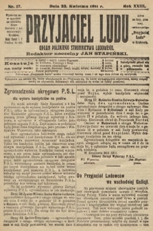 Przyjaciel Ludu : organ Polskiego Stronnictwa Ludowego. 1911, nr 17