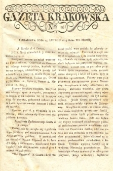 Gazeta Krakowska. 1813, nr 16