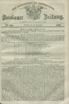 Breslauer Zeitung : mit allerhöchster Bewilligung. 1839, No. 223 (24 September) + dod.