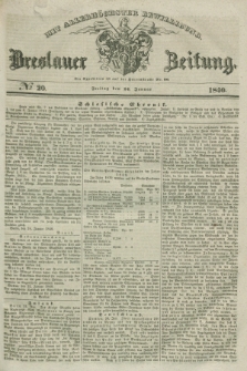 Breslauer Zeitung : mit allerhöchster Bewilligung. 1840, № 20 (24 Januar) + dod.