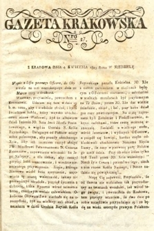 Gazeta Krakowska. 1813, nr 27