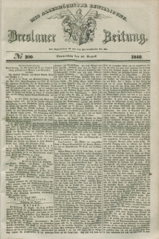 Breslauer Zeitung : mit allerhöchster Bewilligung. 1840, № 200 (27 August) + dod.