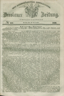 Breslauer Zeitung : mit allerhöchster Bewilligung. 1840, № 219 (18 September) + dod.