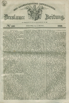 Breslauer Zeitung : mit allerhöchster Bewilligung. 1840, № 230 (1 Oktober) + dod.
