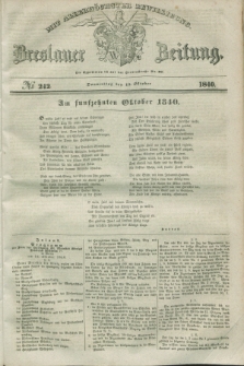 Breslauer Zeitung : mit allerhöchster Bewilligung. 1840, № 242 (15 Oktober) + dod.