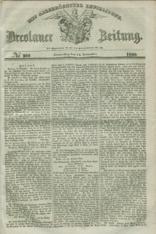 Breslauer Zeitung : mit allerhöchster Bewilligung. 1840, № 266 (12 November) + dod.