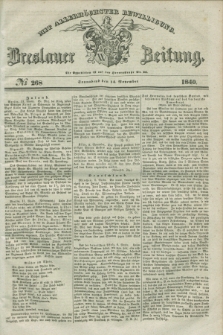 Breslauer Zeitung : mit allerhöchster Bewilligung. 1840, № 268 (14 November) + dod.