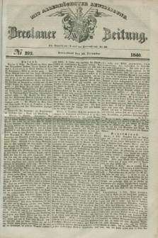 Breslauer Zeitung : mit allerhöchster Bewilligung. 1840, № 292 (12 December) + dod.