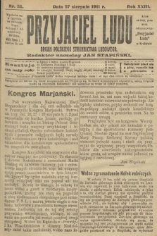 Przyjaciel Ludu : organ Polskiego Stronnictwa Ludowego. 1911, nr 35