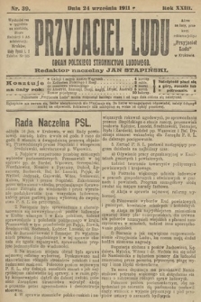 Przyjaciel Ludu : organ Polskiego Stronnictwa Ludowego. 1911, nr 39