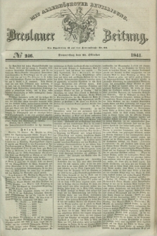 Breslauer Zeitung : mit allerhöchster Bewilligung. 1841, № 246 (21 Oktober) + dod.