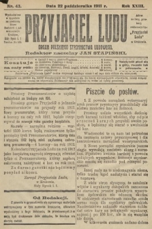Przyjaciel Ludu : organ Polskiego Stronnictwa Ludowego. 1911, nr 43