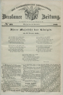 Breslauer Zeitung : mit allerhöchster Bewilligung. 1842, № 266 (14 November) + dod.
