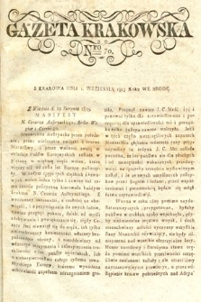 Gazeta Krakowska. 1813, nr 70