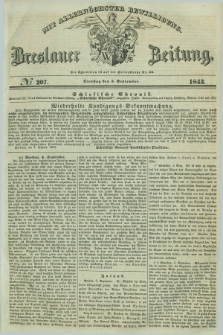 Breslauer Zeitung : mit allerhöchster Bewilligung. 1843, № 207 (5 September) + dod.