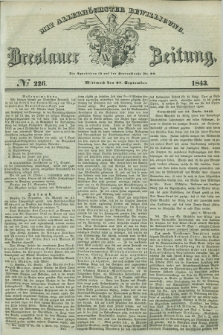 Breslauer Zeitung : mit allerhöchster Bewilligung. 1843, № 226 (27 September) + dod.