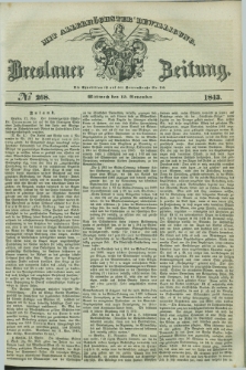 Breslauer Zeitung : mit allerhöchster Bewilligung. 1843, № 268 (15 November ) + dod.